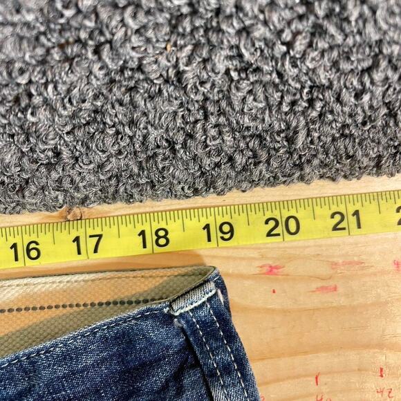 Polo Ralph Lauren Yacht Club Cinch Buckle Back Jeans Distressed Marine Wide Leg - Picture 4 of 8